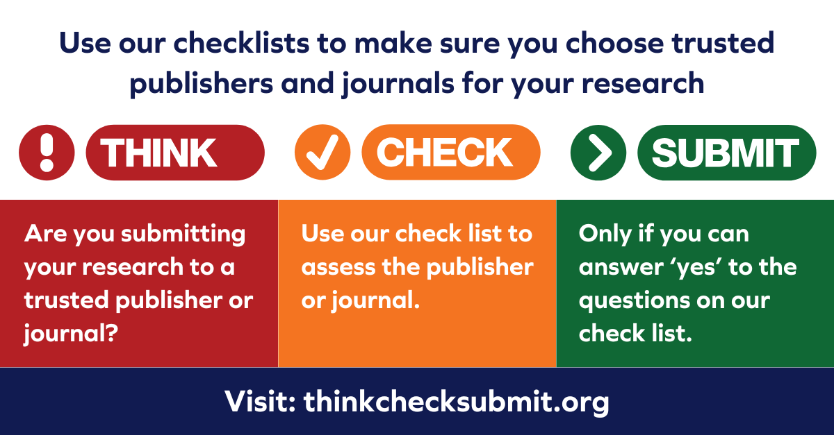 Think. Check. Submit. inforgraphic